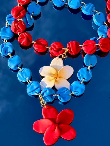 Collar chapitas dije de flor