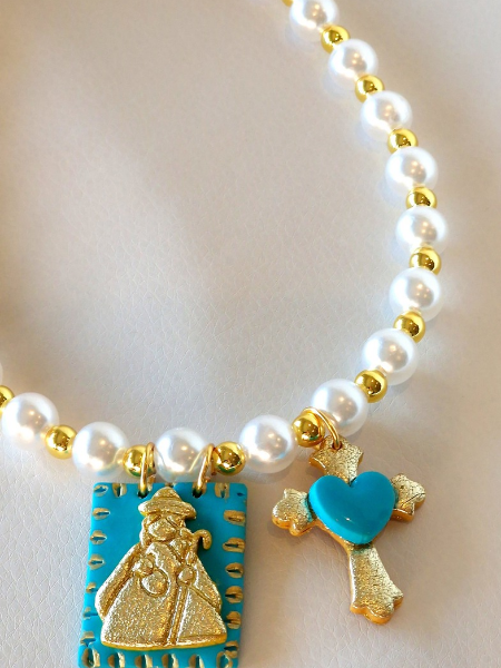 Collar escapulario Divina Pastora
